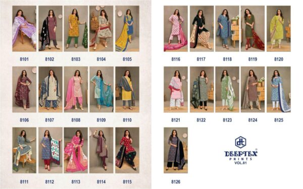 DEEPTEX 8101 TO 8126 MISS INDIA VOL 81 WHOLESALE PRRICE