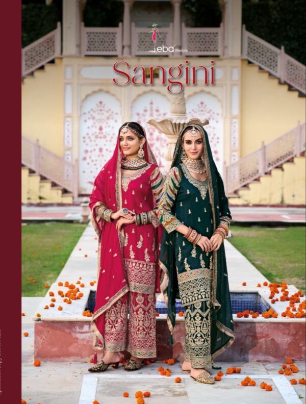 EBA LIFESTYLE 1626 TO 1629 SANGINI SILK SALWAR SUITS WHOLESALE