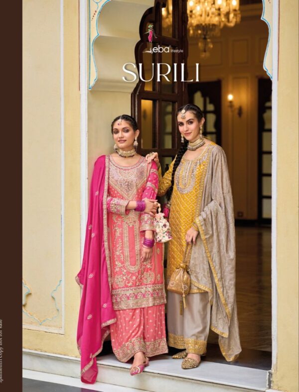 EBA LIFESTYLE 1630 TO 1633 SURILI PARTY WEAR PLAZO SUITS WHOLESALE