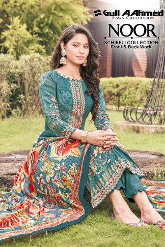 GUL AHMED NOOR SCHIFFLI EMBROIDERY WORK SALWAR SUITS CATALOGUE