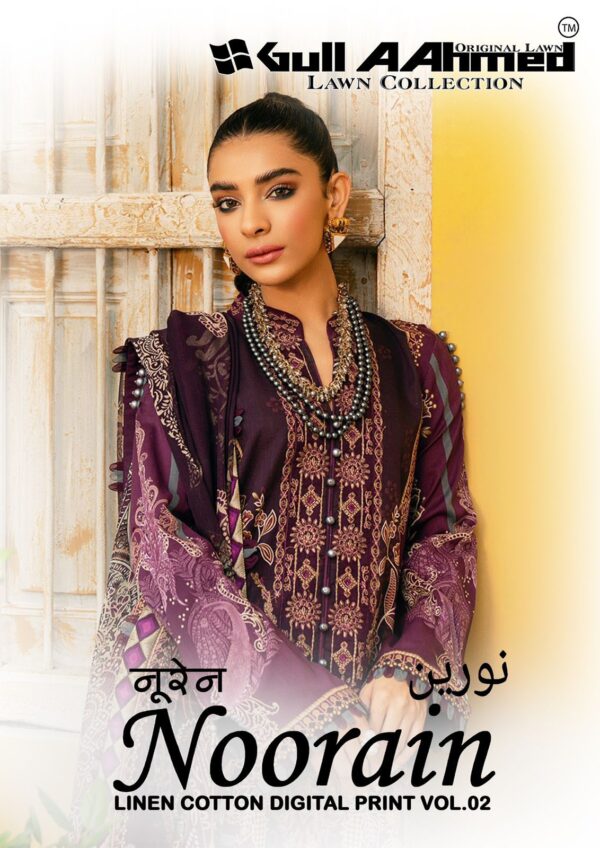 GULL AAHMED NOORAIN GA 3120 TO GA 3125 KARACHI SUITS CATALOGUE