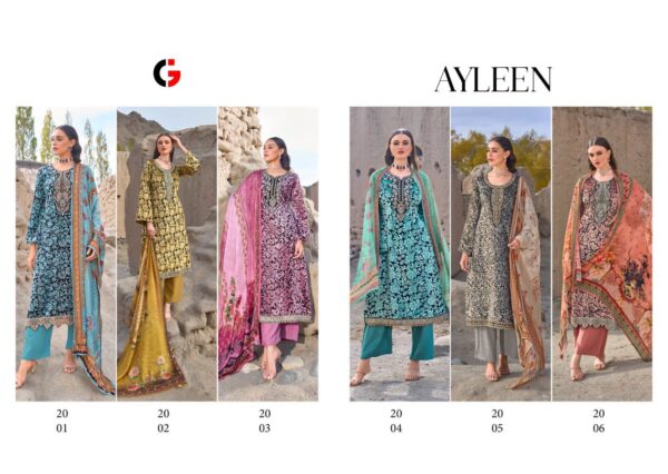 GULL JEE AYLEEN VELVET BRASSO NEW CATALOGUE PASMINA SUITS