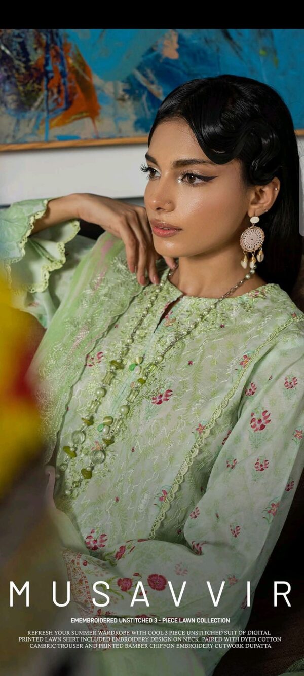 GULL JEE MUSAVVIR LUXURY LAWN DIGITAL CHIKANKARI SUITS SUPPLIER