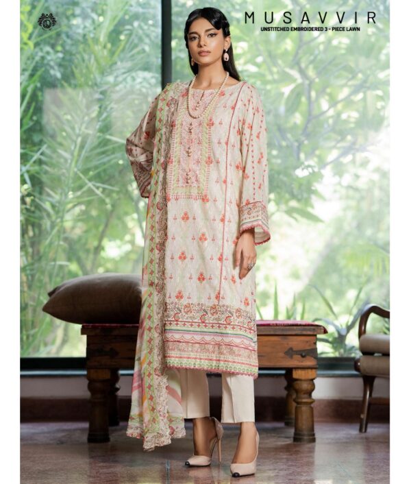 GULL JEE MUSAVVIR LUXURY LAWN DIGITAL CHIKANKARI SUITS SUPPLIER