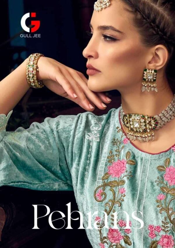 GULL JEE PEHRANS VELVET WITH EMBROIDERY SALWAR SUITS ONLINE SHOPPING