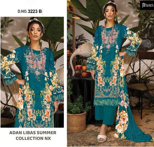 JIHAN ADAN LIBAAS 3223 PAKISTANI SUITS ONLINE CATALOGUE