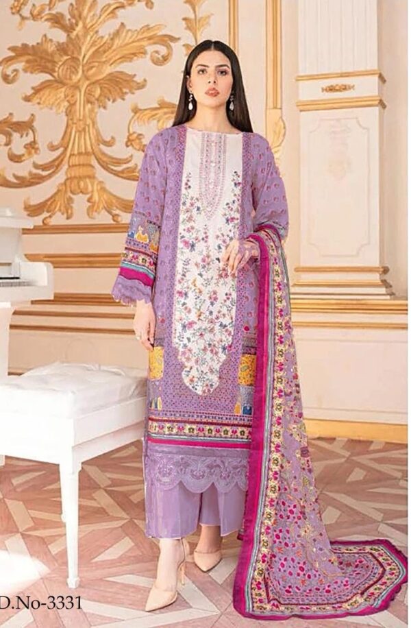 JIHAN FIRODUS MORJA SELF EMBROIDERED LAWN SALWAR SUITS WHOLESALE