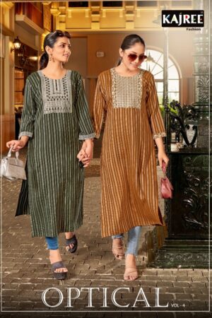 KAJREE FASHION KALAROOP OPTICAL VOL 4 KURTI WHOLESALE ONLINE