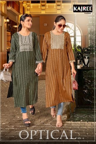 KAJREE FASHION KALAROOP OPTICAL VOL 4 KURTI WHOLESALE ONLINE
