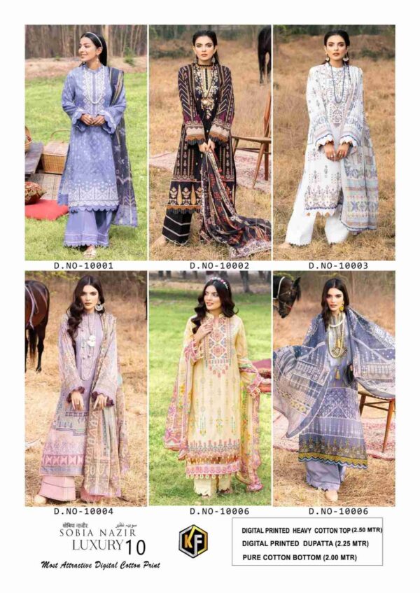 KEVAL FAB SOBIA NAZIR VOL 10 KARACHI PRINT SALWAR SUITS WITH PRICE