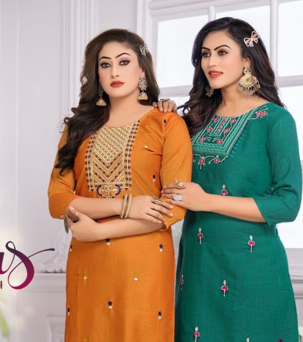 KINTI GLORIOUS 4 REYON READYMADE KURTI CATALOGUE