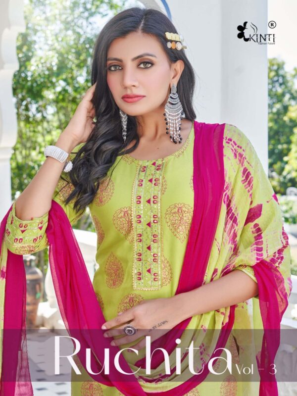 KINTI RUCHITA 3 RAYON WHOLESALE SALWAR SUITS CATALOGUE DEALERS