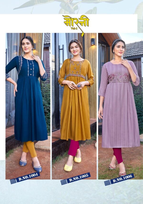 KOODEE FASHION MORNI VOL 1 NYRA CUT READYMADE KURTI WHOLESALE