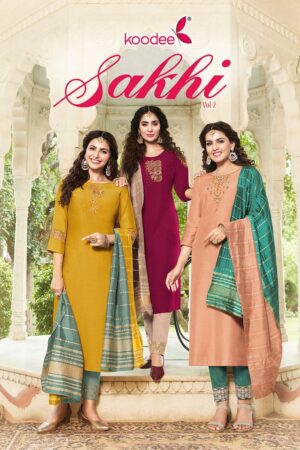 KOODEE FASHION SAKHI 2 COTTON PRINTED UNSTITCHED SUITS BEST PRICE