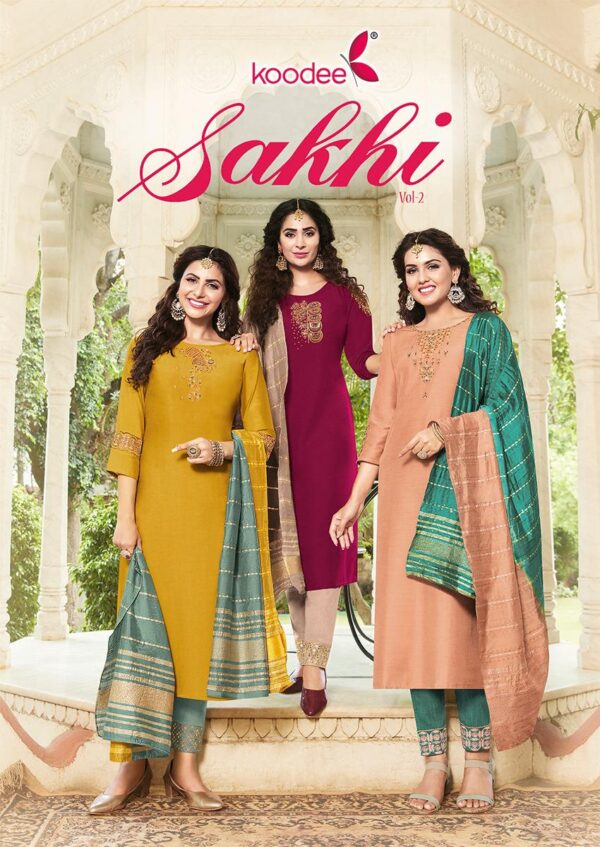 KOODEE FASHION SAKHI 2 COTTON PRINTED UNSTITCHED SUITS BEST PRICE