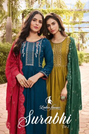 LADIES FLAVOUR SURABHI VOL 2 READYMADE REYON KURTI CATALOGUE