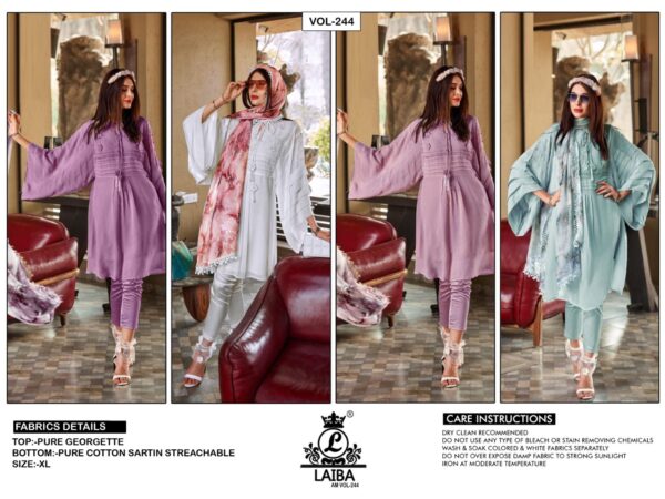 LAIBA AM VOL 224 PURE GEORGETTE READYMADE KURTI WHOLESALE ONLINE