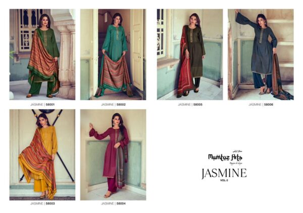 MUMTAZ ARTS JASMINE VOL 3 PASHMINA PAKISTANI SUITS WHOLESALE