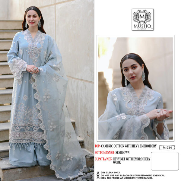 MUSHQ M-231 234 PAKISTANI SUITS ONLINE WHOLESALER