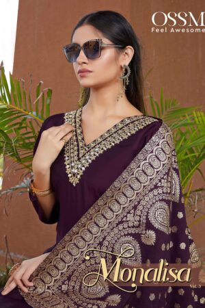 OSSM MONALISA VOL 3 HEAVY JACQUARD KURTIS WHOLESALE SURAT