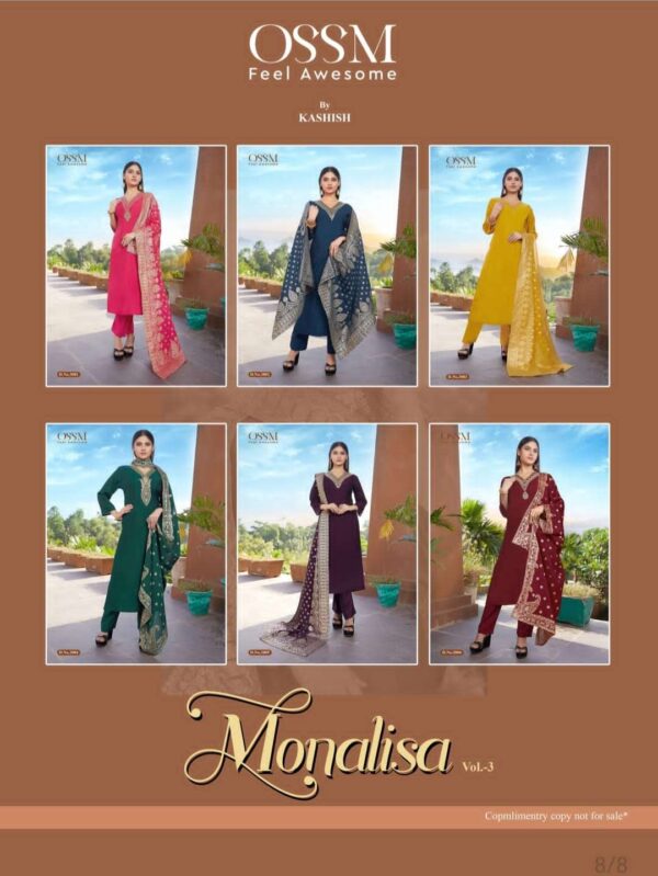 OSSM MONALISA VOL 3 HEAVY JACQUARD KURTIS WHOLESALE SURAT