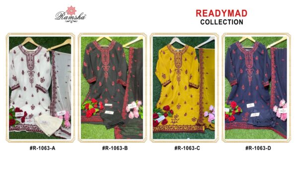 RAMSHA E 1063 ABCD NX PAKISTANI KURTI ONLINE WHOLESALER