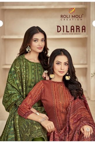 ROLI MOLI CREATION DILARA PRINTED PASHMINA DRESS MATERIALS CATALOGUE