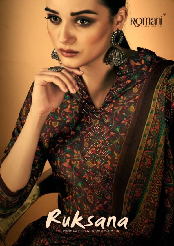 ROMANI 1056 RUKSANA PREMIUM PASHMINA PAKISTANI SUITS SUPPLIER