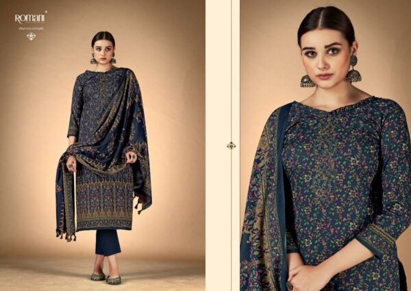 ROMANI 1056 RUKSANA PREMIUM PASHMINA PAKISTANI SUITS SUPPLIER - Image 13