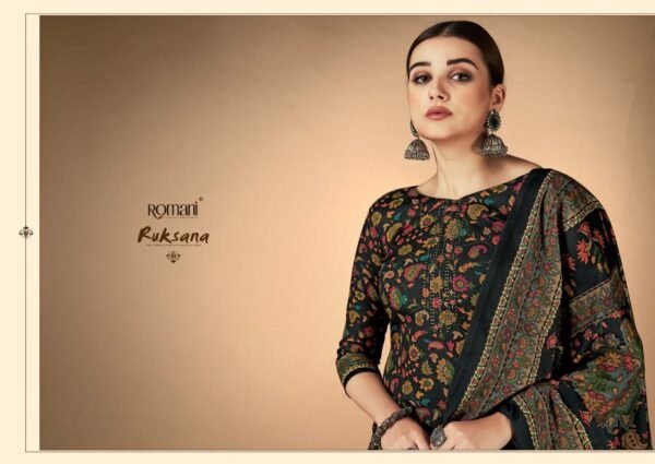 ROMANI 1056 RUKSANA PREMIUM PASHMINA PAKISTANI SUITS SUPPLIER - Image 2