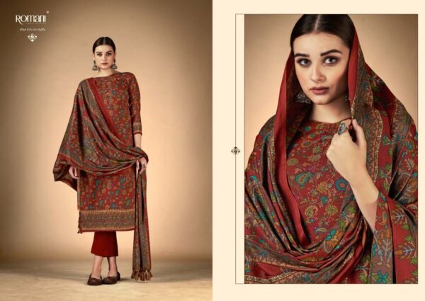 ROMANI 1056 RUKSANA PREMIUM PASHMINA PAKISTANI SUITS SUPPLIER - Image 4