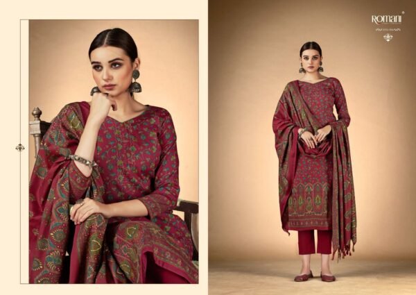 ROMANI 1056 RUKSANA PREMIUM PASHMINA PAKISTANI SUITS SUPPLIER - Image 5