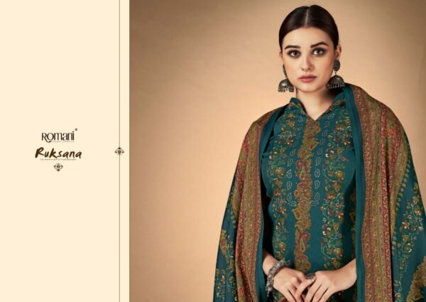 ROMANI 1056 RUKSANA PREMIUM PASHMINA PAKISTANI SUITS SUPPLIER - Image 6