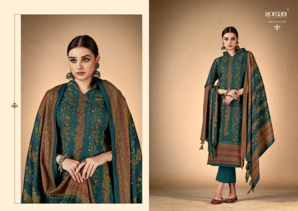 ROMANI 1056 RUKSANA PREMIUM PASHMINA PAKISTANI SUITS SUPPLIER - Image 7