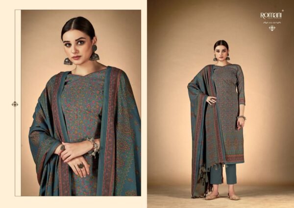 ROMANI 1056 RUKSANA PREMIUM PASHMINA PAKISTANI SUITS SUPPLIER - Image 8