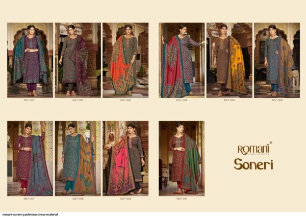 ROMANI 1057 SONERI PASHMINA SALWAR SUITS WHOLESALE