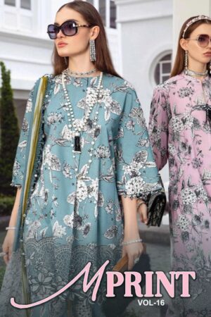 SHARADDHA DESIGNER M.PRINT VOL 16 PAKISTANI SUITS CATALOGUE
