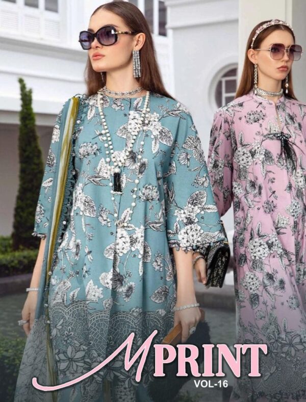 SHARADDHA DESIGNER M.PRINT VOL 16 PAKISTANI SUITS CATALOGUE