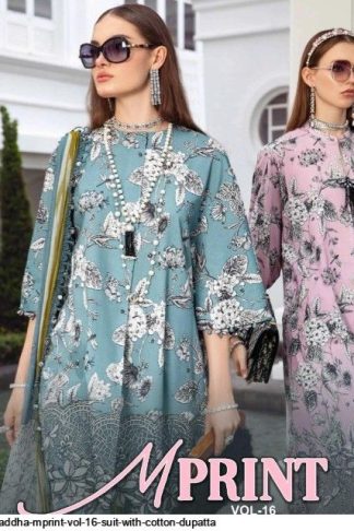 SHRADDHA DESIGNER M.PRINT VOL-16 COTTON WHOLESALE SUITS ONLINE