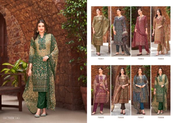 SKT SUITS 7001 TO 7008 PASHMINA WINTER CALLECTION WHOLESALE SUITS