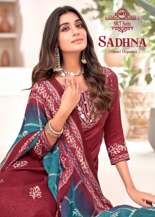 SKT SUITS SADHNA PASHMINA WOOLEN SALWA SUITS CATALOGUE ONLINE