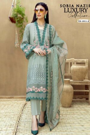 SOBIA NAZIR SN 1011 CHIKANKARI 23 LAWN PAKISTANI SUITS CATALOGUE