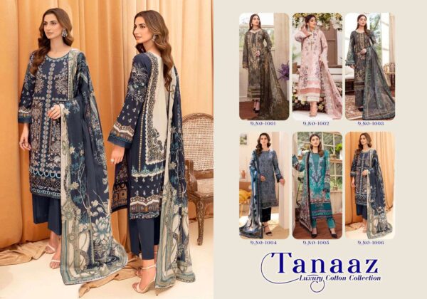 TANAAZ VOL 1 KARACHI COTTON WHOLESALE SUITS ONLINE