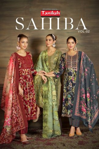 TANIKSH SAHIBA VOL 2 MUSLIN CUT DIGITAL PRINTED KURTI WHOLESALE