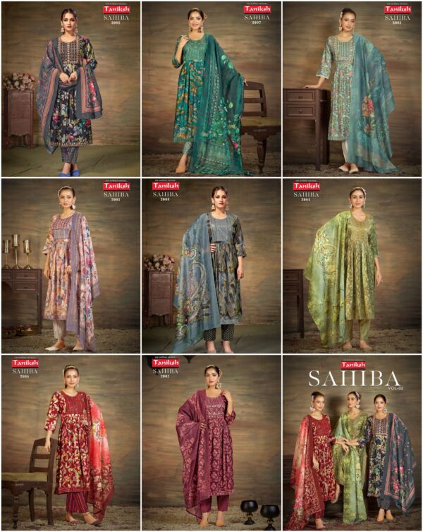 TANIKSH SAHIBA VOL 2 MUSLIN CUT DIGITAL PRINTED KURTI WHOLESALE