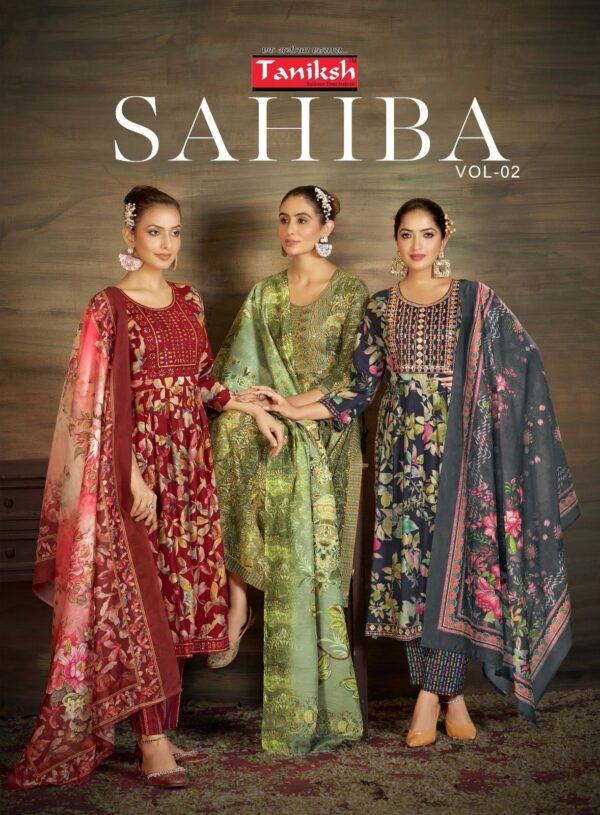 TANIKSH SAHIBA VOL 2 MUSLIN CUT DIGITAL PRINTED KURTI WHOLESALE