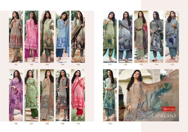 VISHWM FABRICS ESPRSSO PREMIUM DESIGNER DRESS MATERIAL WHOLESALE