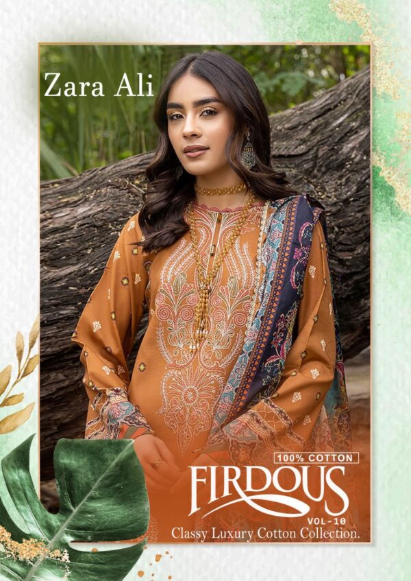 KEVAL FAB ZARA FIRDOUS.VOL 14 COTTON PAKISTANI SUITS WHOLESALE