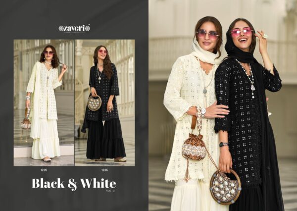 ZAVERI 1235 TO 1236 BLACK WHITE VOL 2 LATEST SHARAHA SET CATALAOGUE