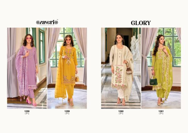 ZAVERI 1258 TO 1261 GLORY PARTY WEAR SALWAR SUITS WHOLESALE